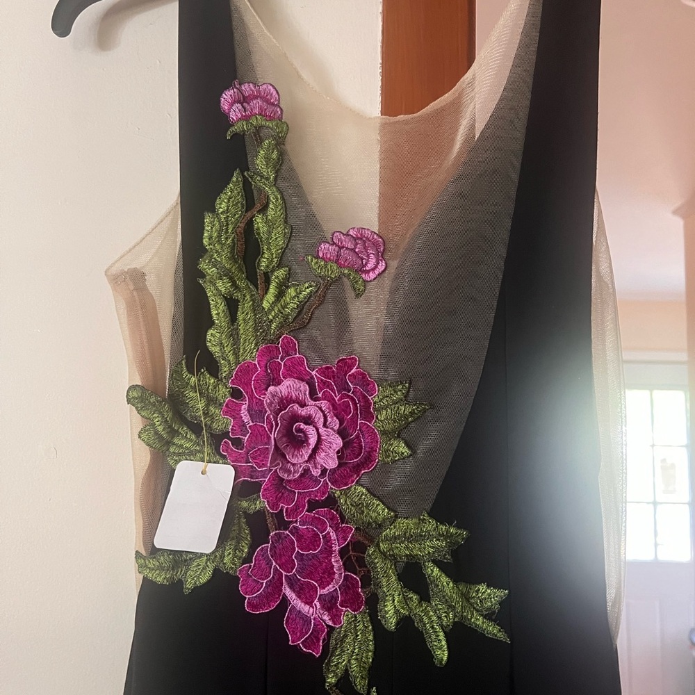 ONE OF A KIND BRAND NEW HAND EMBROIDERED GOWN.